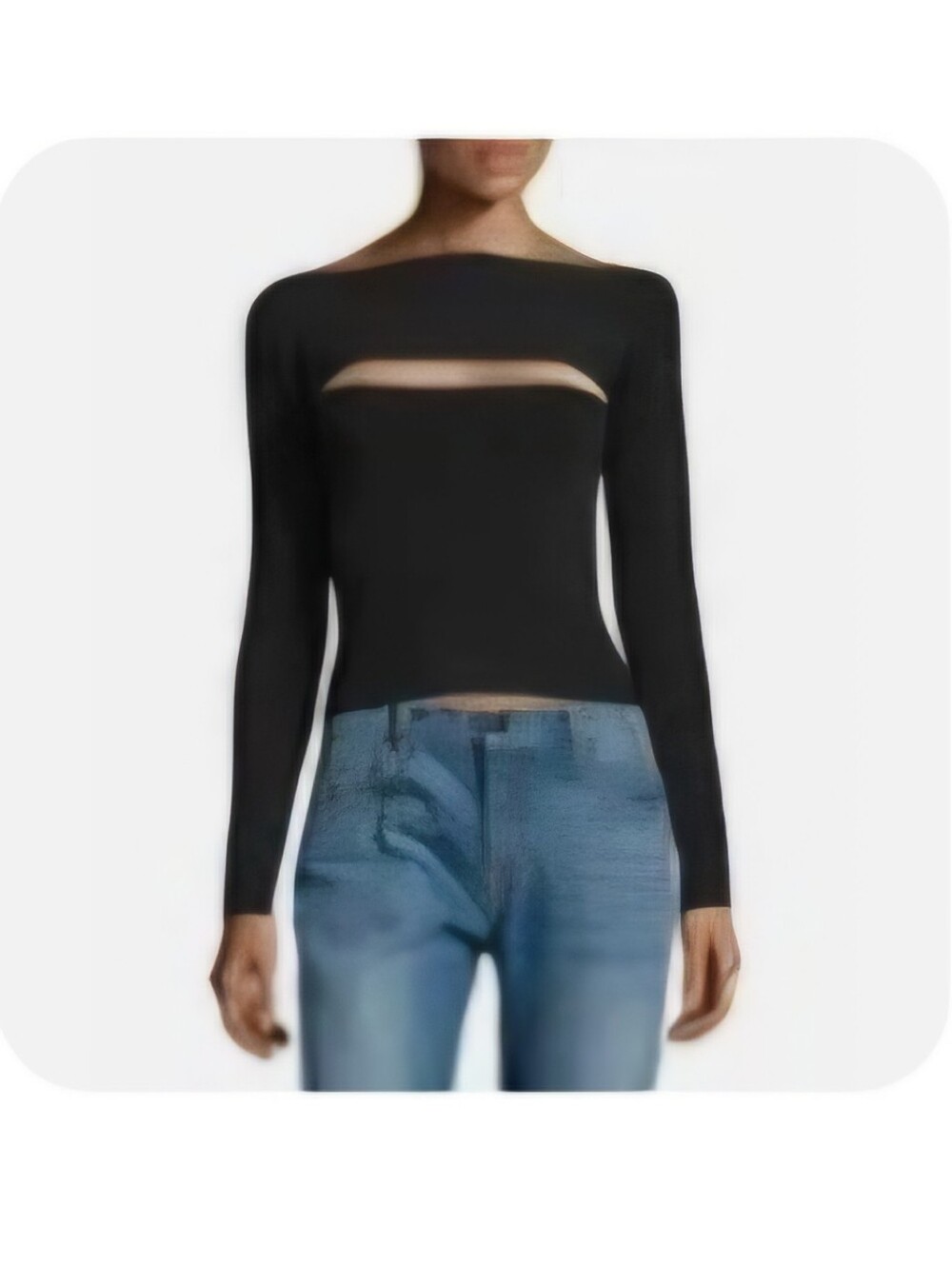 NWOT Alexander Wang Black Knit Top with Back Cutout Detail